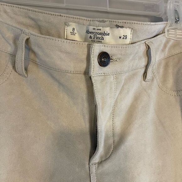 VTG Abercrombie & Fitch Suede Jegging in Cream | SZ 8 - Picture 10 of 16